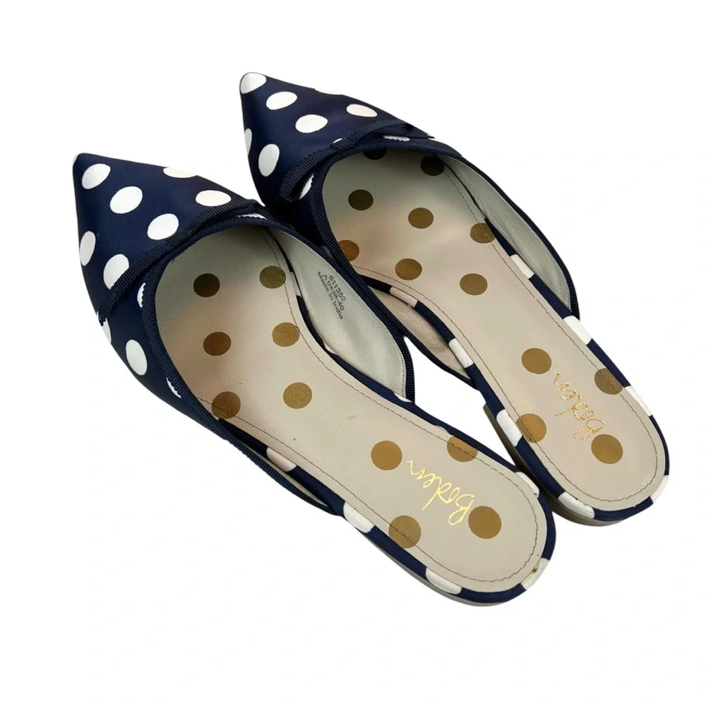 Boden Polka Dot Pointed Toe Slip On Flats - Picture 6 of 12